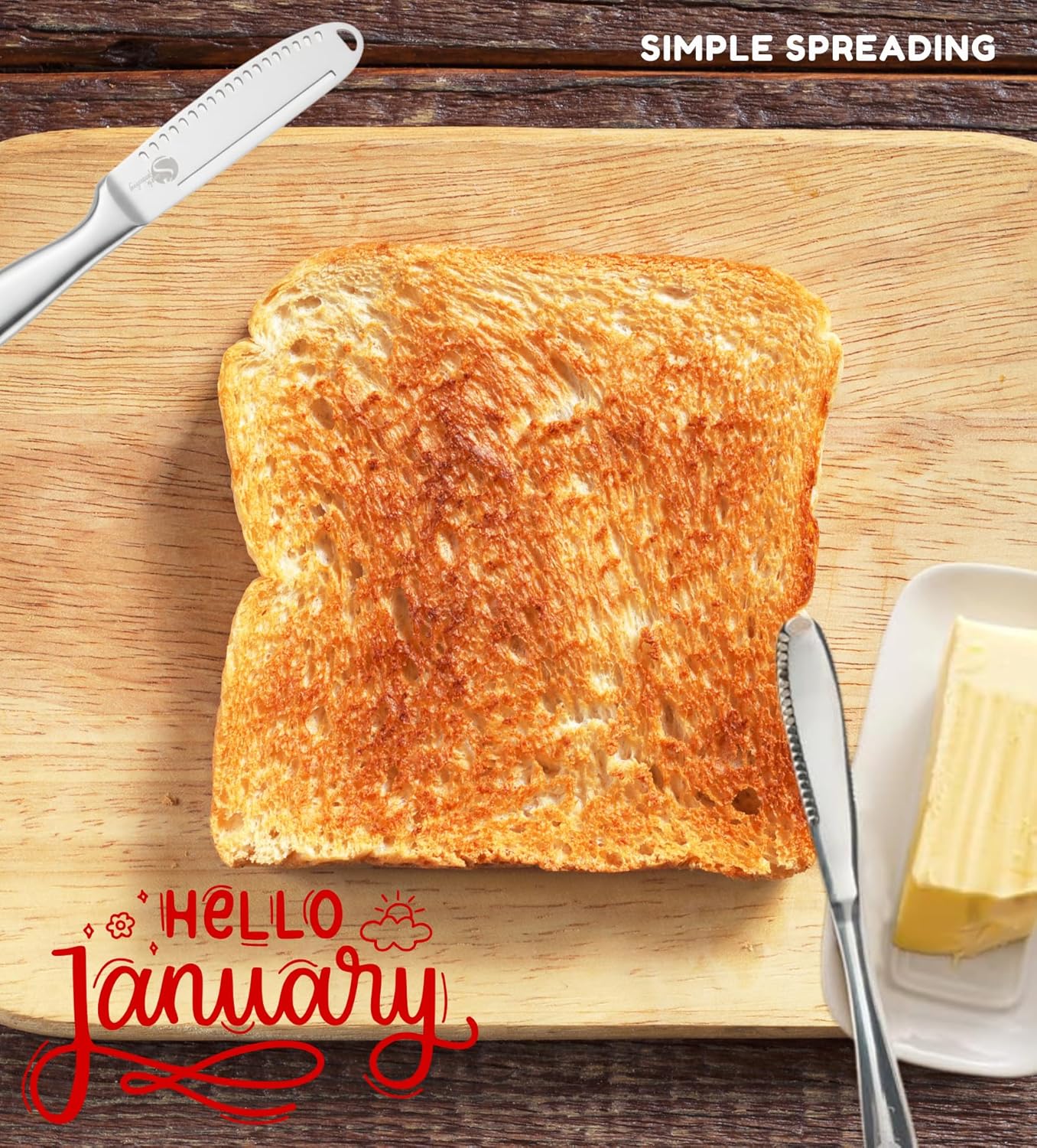 Stainless Steel Butter Spreader, Butter Knife - 3 in 1 Kitchen Gadgets (1)