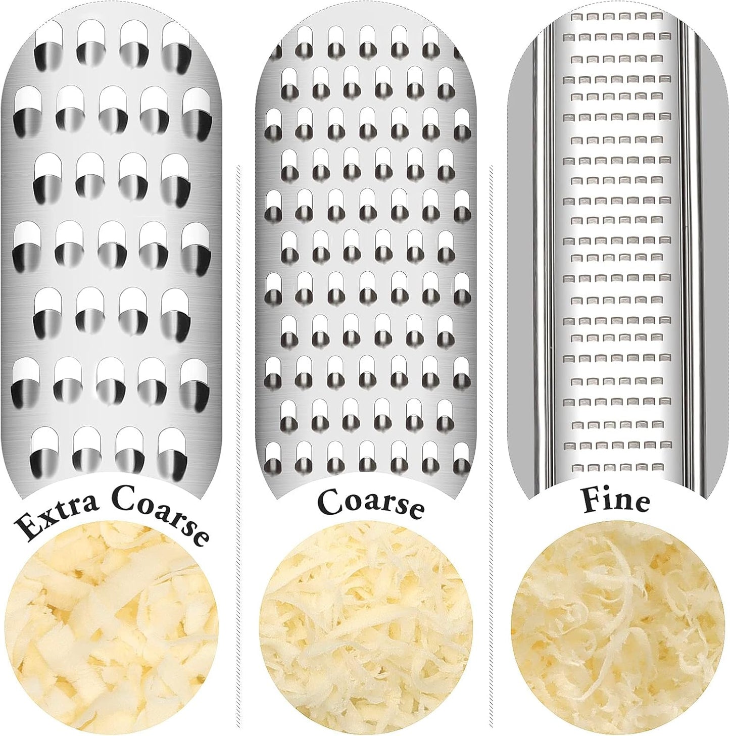 Cambom Lemon Zester Grater Three-piece Suit - Heavy Duty Kitchen Tool for Parmesan Cheese, Ginger, Garlic, Nutmeg, Chocolate, Vegetables,Fruits,Stainless Steel Grater Dishwasher Safe Black