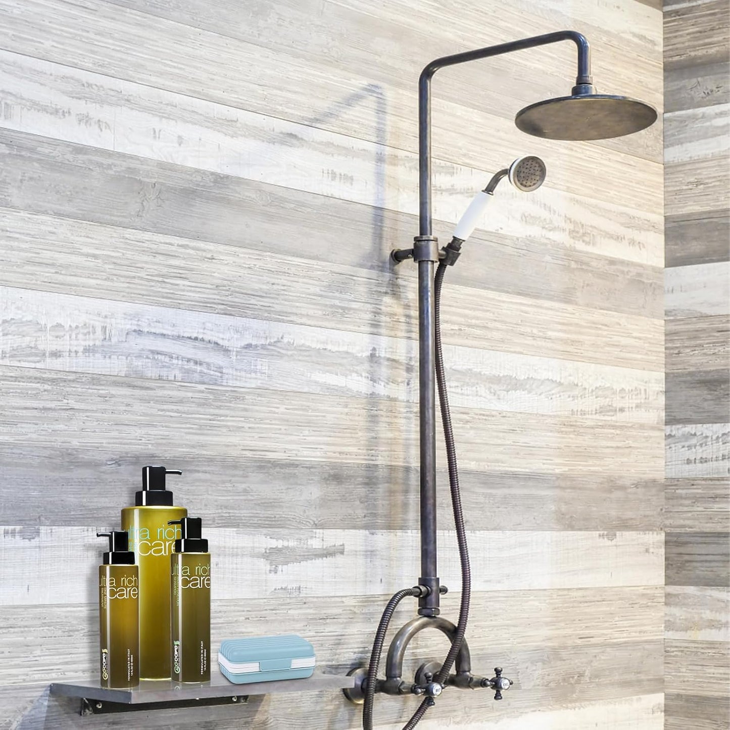 Quatish Bar Soap Holder Dish 1 Pack for Shower, Travel Soap Case with Lid for Gym, Camping Essentials, Hiking, Travel Size Toiletries, Portable, Leakproof, Blue