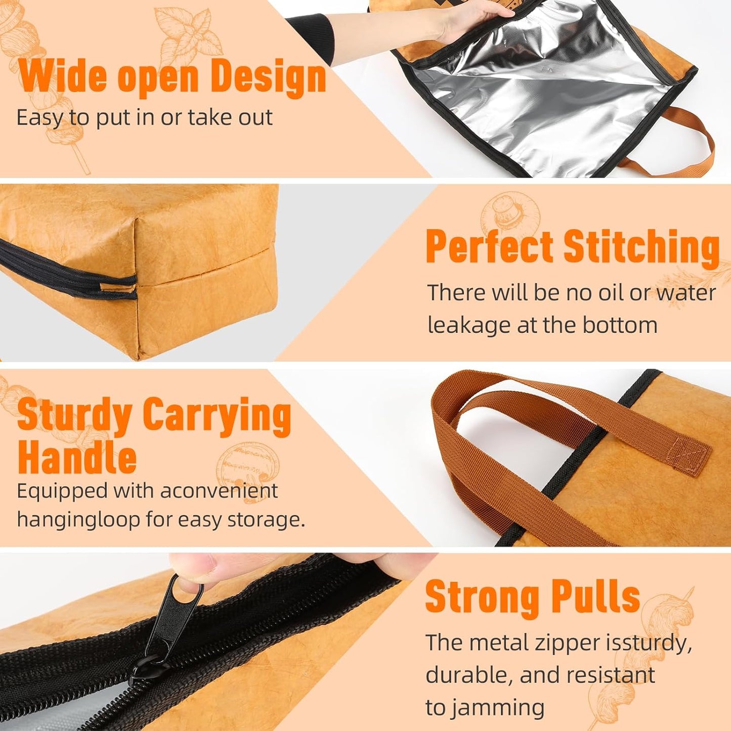 Valentines Day Gifts 21in BBQ Blanket for Resting Meat-Air Fryer/Dough/Kitchen/Smoker Accessories Party Picnic Camping-Insulated Bag for Brisket/Pork Shoulder/Turkey-Anniversary Birthday Gift for Men