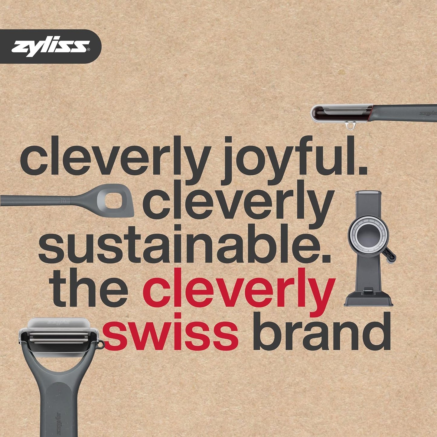 Zyliss Lock N' Lift Can Opener with Lid Lifter Magnet - Manual Opener with Locking Mechanism - Easy-to-Turn - Magnetic Can Opener - White/Gray