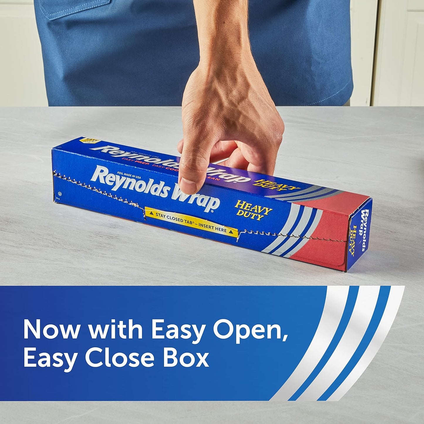 Reynolds Wrap Heavy Duty Aluminum Foil Roll, Thick Heavy Duty Foil for Added Strength and Durability, Secure Easy Open and Close Tab, 12 Inches Wide, 130 Sq. Ft.