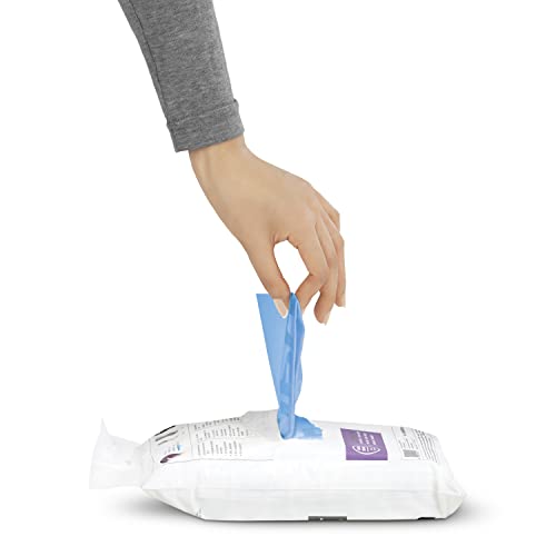simplehuman Code D 60 Count, Genuine Custom Fit Liners, Drawstring Trash Bags in Dispenser Packs, 20 Liter / 5.3 Gallon, Blue