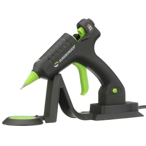 Surebonder Cordless/Corded High-Temperature Mini Hot Glue Gun with Fine Tip for Detailed Crafting and DIY Projects, 20 Watts (CL-195F)