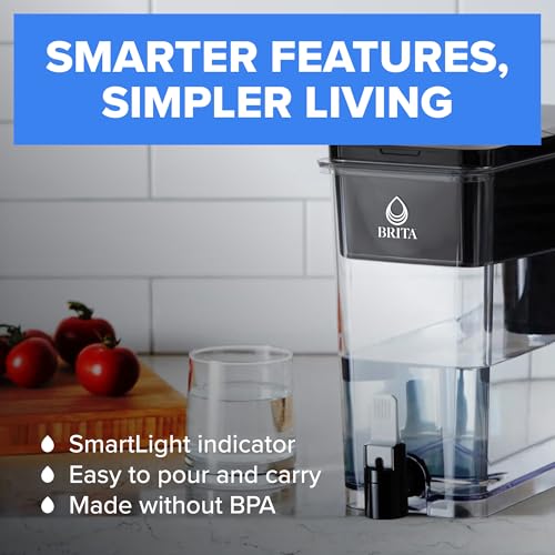 Brita UltraMax Large Water Dispenser with Standard Filter, BPA-Free, Reduces Copper, Cadmium and Mercury Impurities, Lasts 2 Months or 40 Gallons, 27-Cup