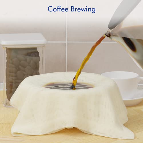 8 PCS Reusable Cheesecloth, Grade 100, 20x20 Inch Hemmed Cheese Cloth for Straining Craft, 100% Cotton Unbleached Cloth Strainer for Cooking, Baking, Juicing, Cheese Making