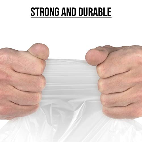 Ultrasac 39 Gallon 1.0 MIL Clear Drawstring Trash Bags - 33" x 40" - Pack of 70 - For Lawn & Leaf