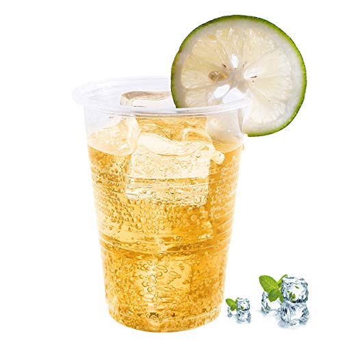 Turbo Bee 500 Pack 9oz Disposable Plastic Cups,Heat-Resistant & Food Safe Drinking Cups for Hot/Cold Beverages, Perfect for Schools, Offices, Events & Commercial Use