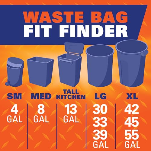 Hefty Ultra Strong Multipurpose Large Trash Bags, Black, Unscented, 30 Gallon, 25 Count