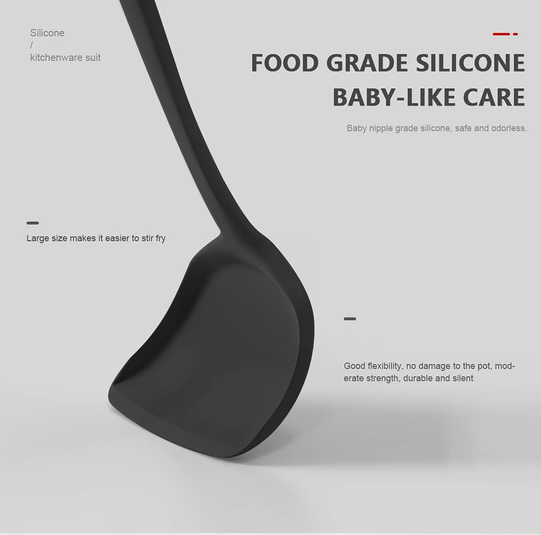 AOTHOD Silicone Cooking Utensils Set - 446°F Heat Resistant Kitchen Utensils,Turner Tongs,Spatula,Spoon,Brush,Whisk,Kitchen Utensil Gadgets Tools Set for Nonstick Cookware,Dishwasher Safe (BPA Free)