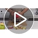 LIIGEMI 5.5 Inch Extra Large Apple Slicer,16-Slice Thin Apple Slicer and Corer,Cutter, Divider, Wedger for Fruits and Vegetables，Gifts for Mom，Sharp and Sturdy，Easy to Use