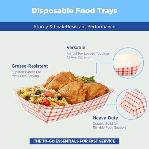 Karat Paper Food Trays Disposable [0.5 LB - 1,000 ct] Sturdy Food Boats, Leak Resistant | Ideal for Snacks, Nachos and Finger Foods