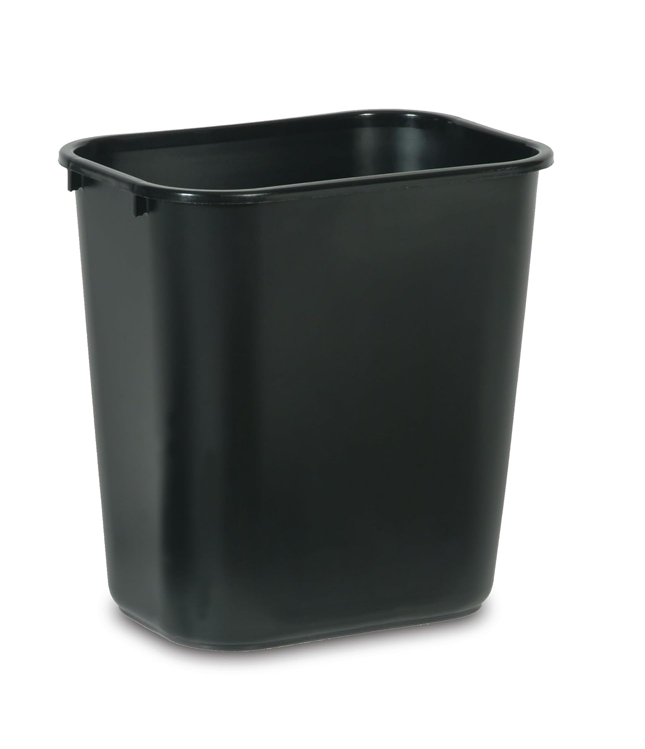Rubbermaid Commercial Products Wastebasket/Trash Can, 7-Gallon/28-Quart, Black, Plastic, for Bedroom/Bathroom/Office, Fits Under Desk/Sink/Cabinet, Pack of 4