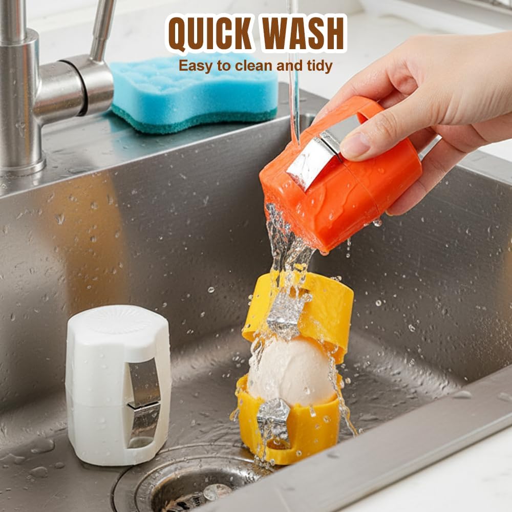 Upgrade Egg opener, 2026 New Egg Cutter Egg Cracker Tool Multifunctional Egg Cutter Multipack, Stainless Steel Egg Shell Separator for Raw Eggs Gadgets Cracker Tool (1, Yellow)