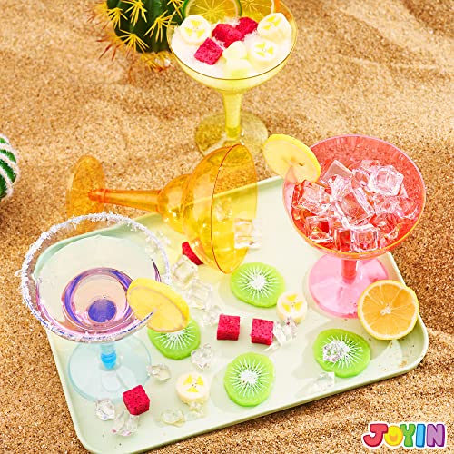 JOYIN 36 Packs Plastic Margarita Glasses Cups 12 oz Disposable Cinco De Mayo Fiesta Party Decoration for Fun Taco Party Supplies, Neon Cocktail Cups, Mexican Theme for Carnivals