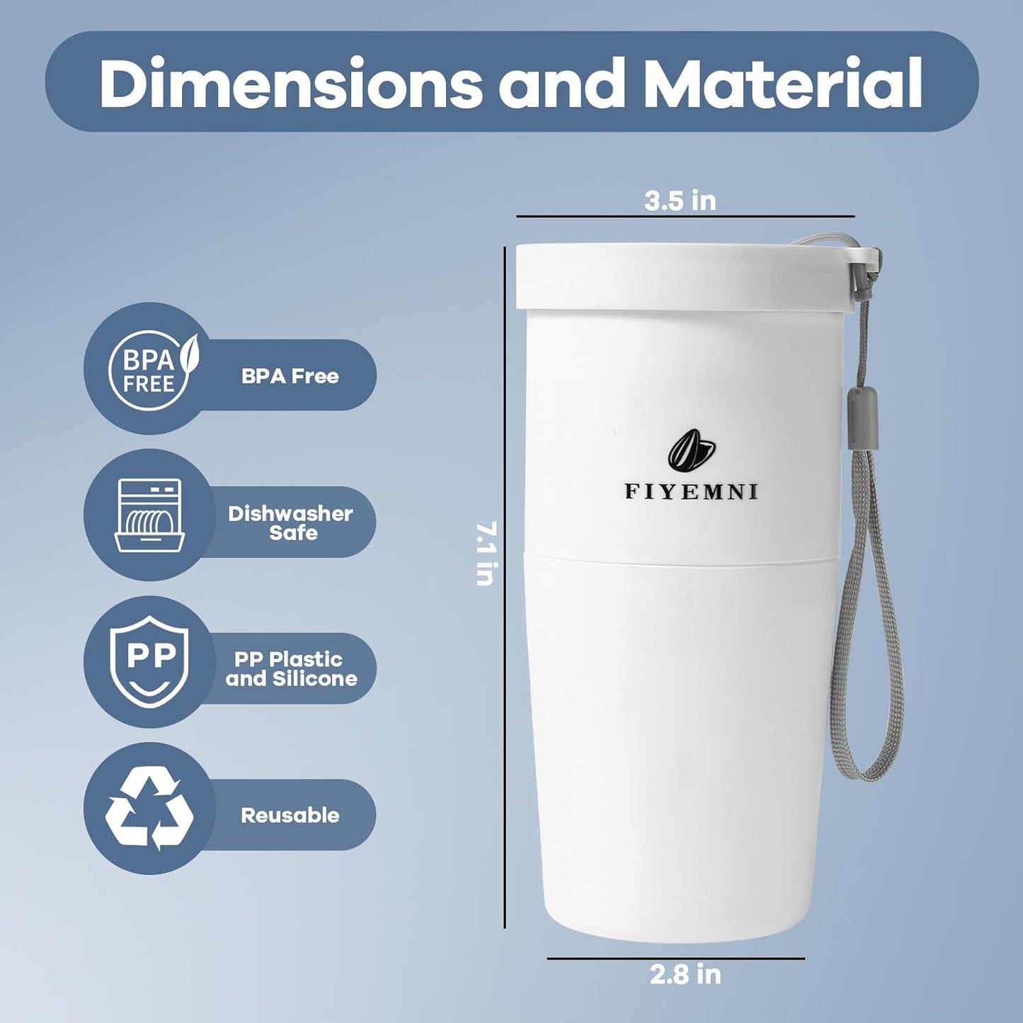 Portable Sunflower Seed Cup with Seed Organizer and Shell Storage, Seed Snack Spit Cup for Outdoor, in Car, Travel and Sports Games. Works with Pistachios, Gift (white)