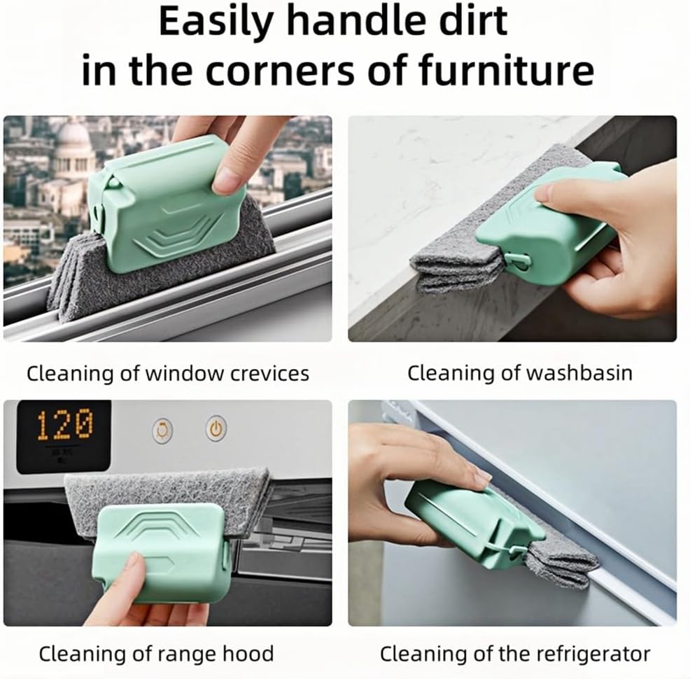 Magic Window Track Cleaner, 2024 Upgraded Window Groove Cleaning Brush Tools Set, Hand-held Window Track Cleaner Brushes Tools Set for Window lides Gaps Tile Lines Shutter Car Vents (Mix 3PCS)