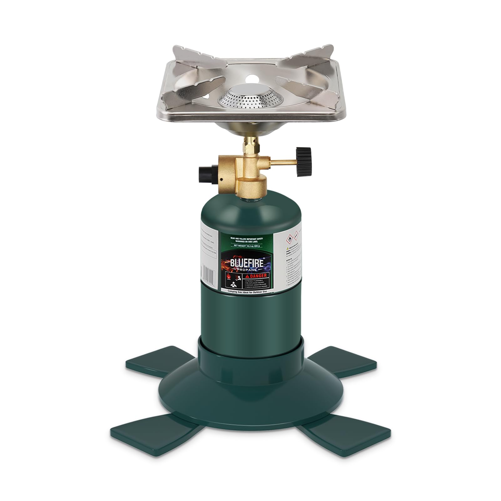 KOMAN Camping Propane Stove,Portable Camping Stove, Backpacking Stove Propane Camping Stove,10000BTU Single Burner Propane Stove for Outdoor Cooking,Fuel by 16 Oz Propane Cylinder (Fuel not Included)