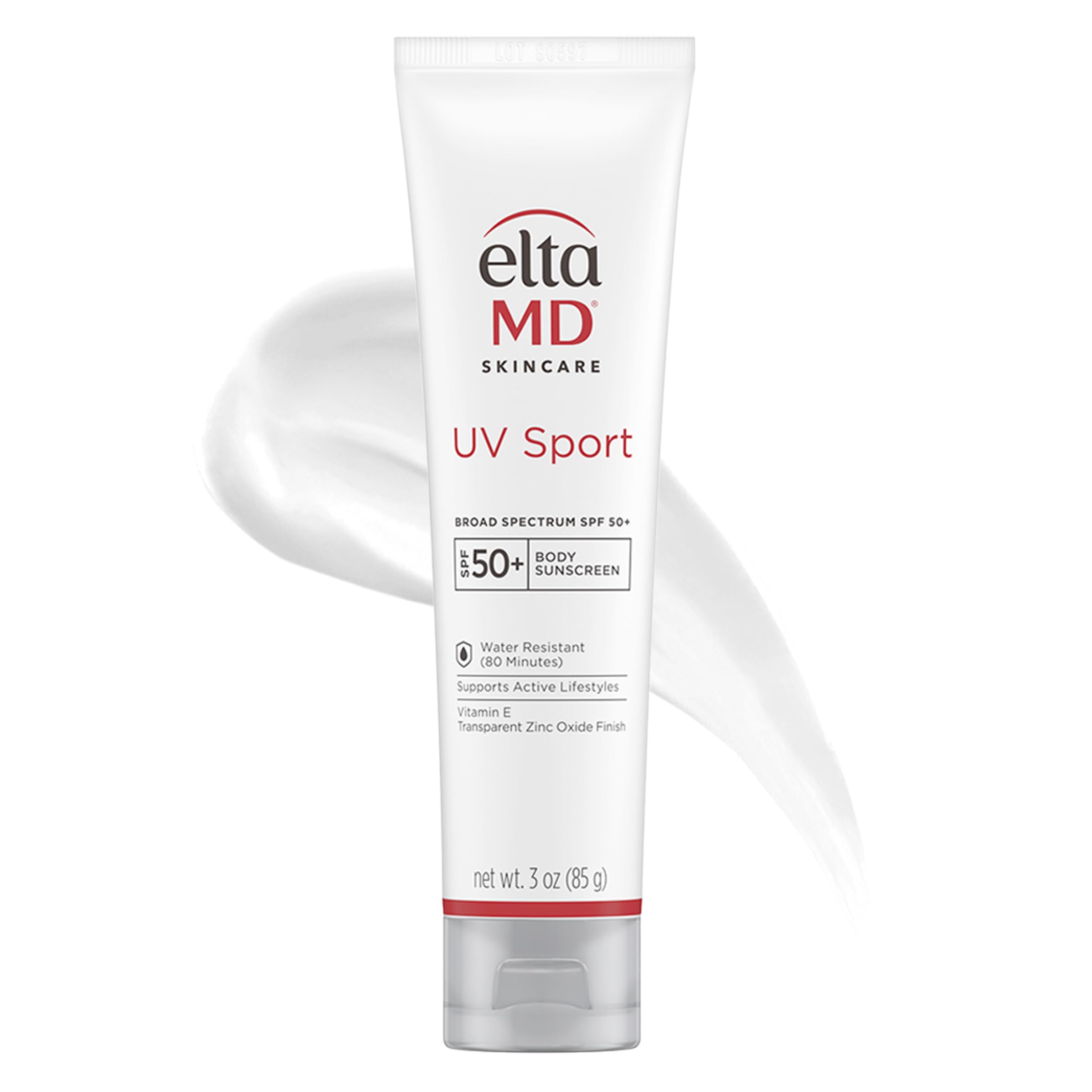 EltaMD UV Sport Sunscreen Lotion SPF 50 - Face and Body Sunscreen SPF 50, Water & Sweat Resistant, Zinc Oxide Formula for Active Lifestyles