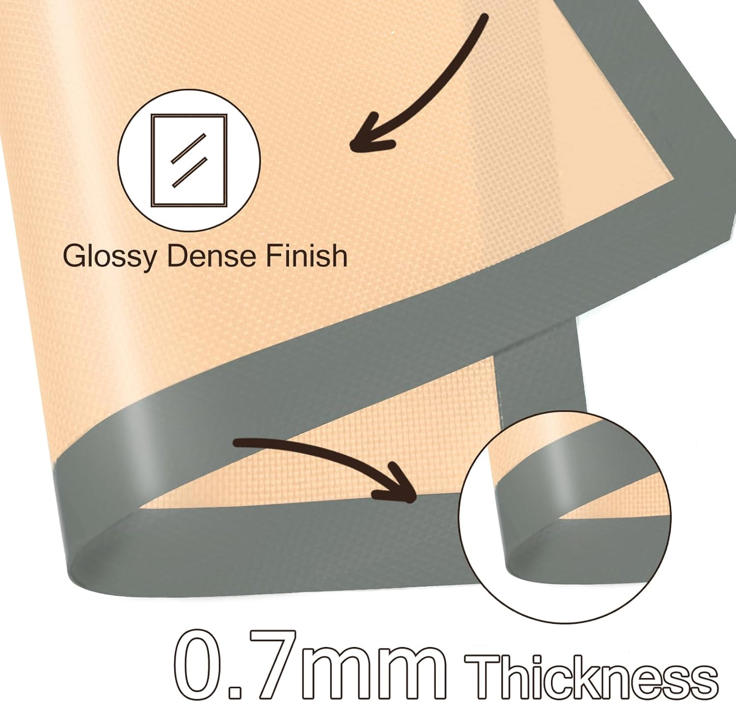 Silicone Baking Mat, 3 Pack Reusable Baking Sheet, Non-Stick ＆ Food Safe Silicone Mats for Baking for Making Cookies Macaroons Bread, Baking Supplies ＆ Accessories