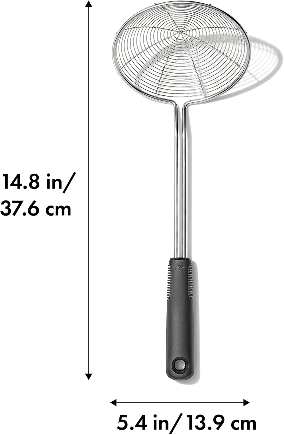 OXO Good Grips Stainless Steel Spider Scoop & Strain Skimmer,Black