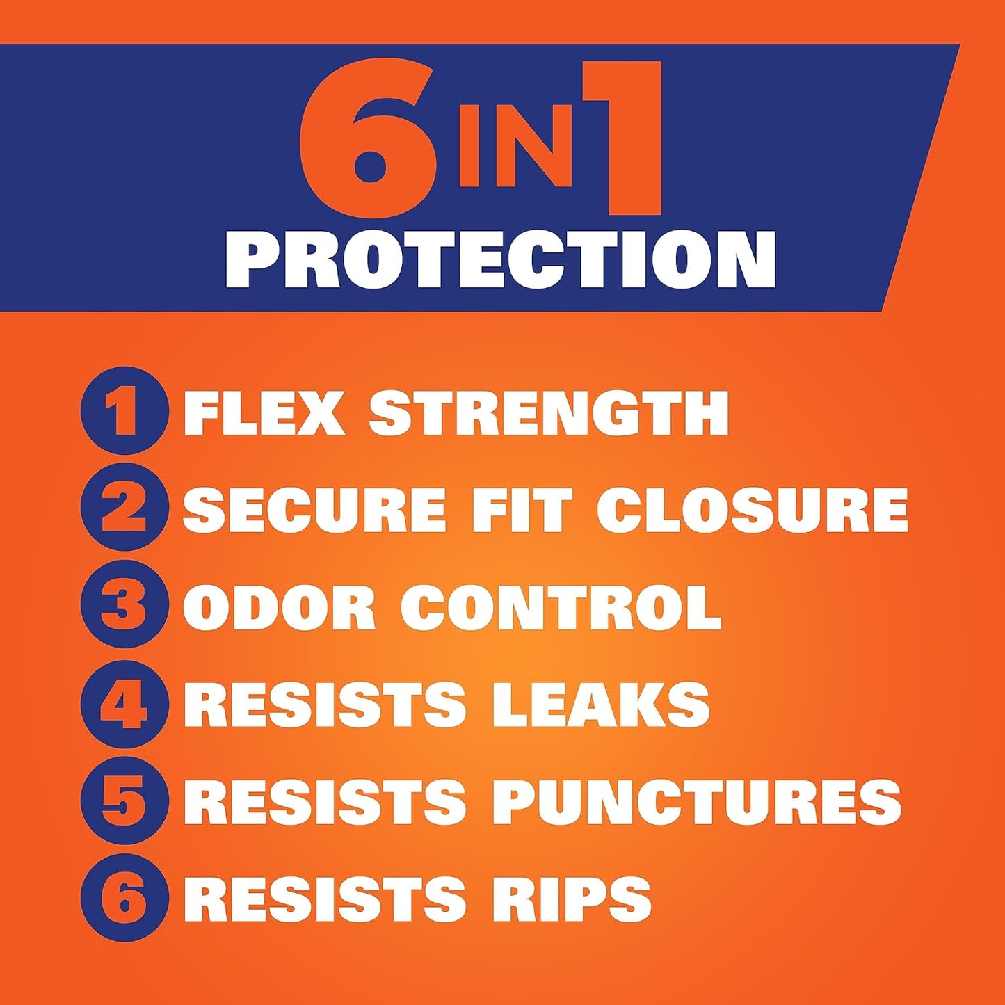 Hefty Ultra Strong Tall Kitchen Trash Bags, Unscented, 13 Gallon, 80 Count