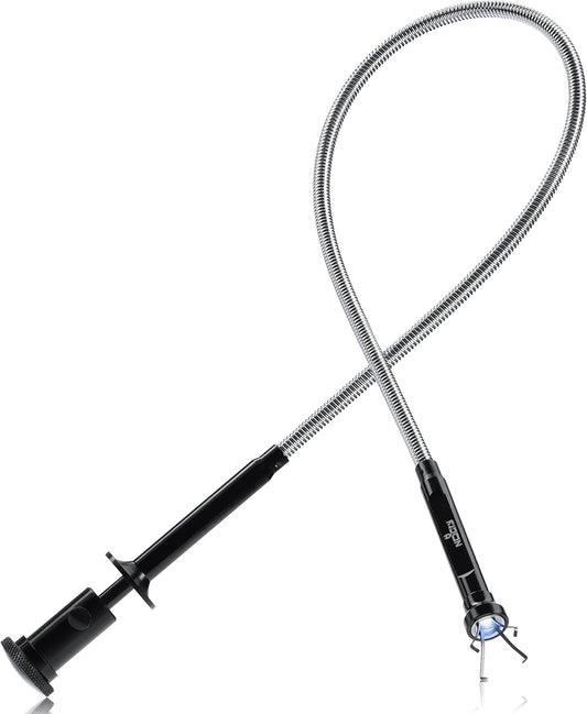 NoCry Magnetic Flexible Claw Grabber Pickup Tool with Bright LED Light - 27.7in Long Magnetic Pickup Tool, Retractable Claw Grabbing Tool, Magnetic Grabber Tool with 5lb Pull Strength Pick Up Tool