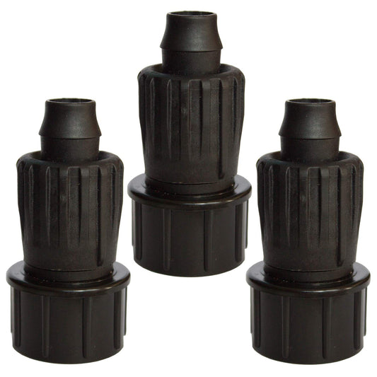 3-Pack 1/2 Inch Drip Irrigation Tubing to Faucet/Garden Hose Adapter - Reusable Connector Fittings for Most Rain Bird, Orbit, Dig, Toro 1/2 or 5/8 Tubing x 3/4" FHT