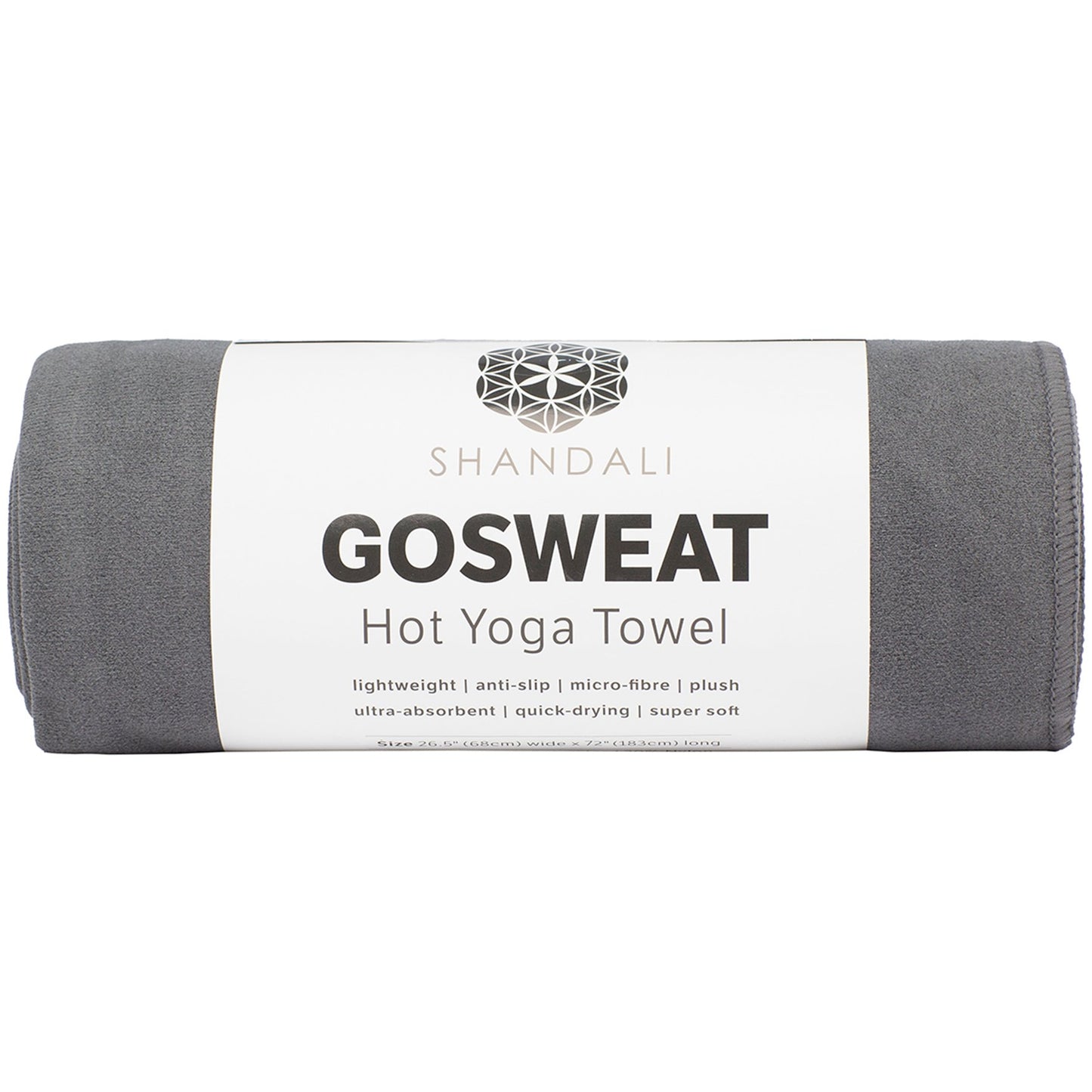 Shandali GoSweat Non-Slip Hot Yoga Towel with Super-Absorbent Soft Suede Microfiber in Many Colors, for Bikram Pilates and Yoga Mats.