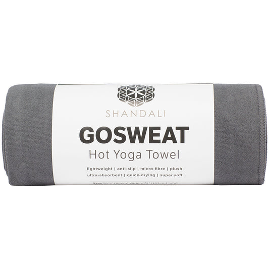 Shandali GoSweat Non-Slip Hot Yoga Towel with Super-Absorbent Soft Suede Microfiber in Many Colors, for Bikram Pilates and Yoga Mats.