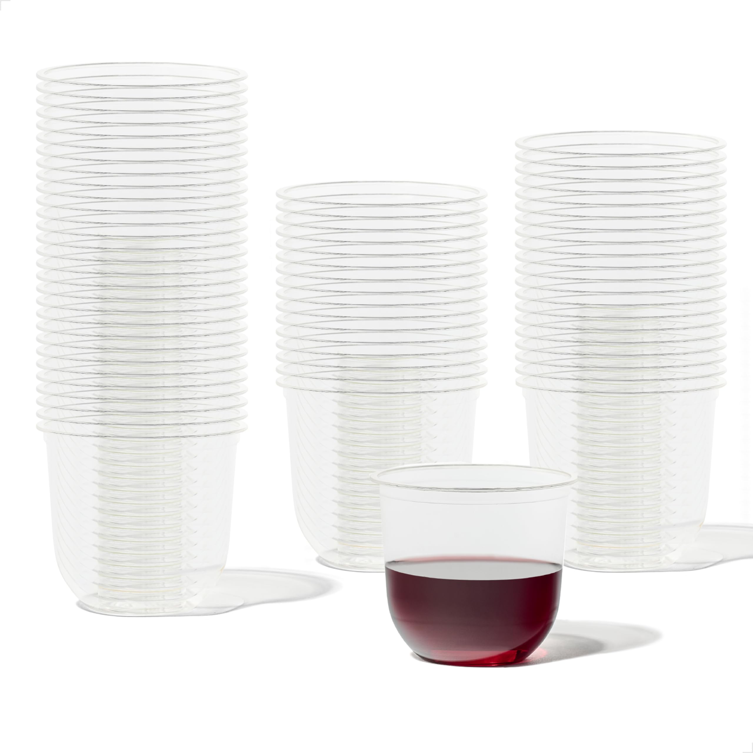 TOSSWARE NATURAL Arc - Plant Based Clear Cold Cups 12 oz - Plastic Alternative for Parties, Bachelorettes, Weddings - Recyclable - Set of 50