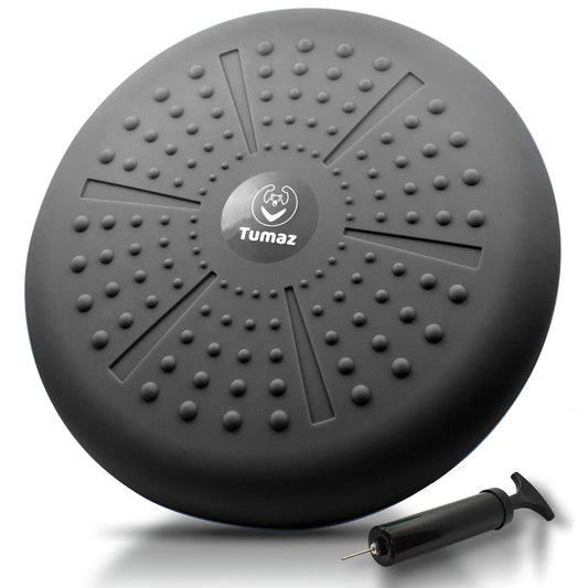 Tumaz Wobble Cushion - Wiggle Seat to Improve Sitting Posture & Stay Focused for Sensory Kids, Balance Disc to Core Strength & Flexible Seating [Extra Thick Balance Board, Pump Included Wobble Board]