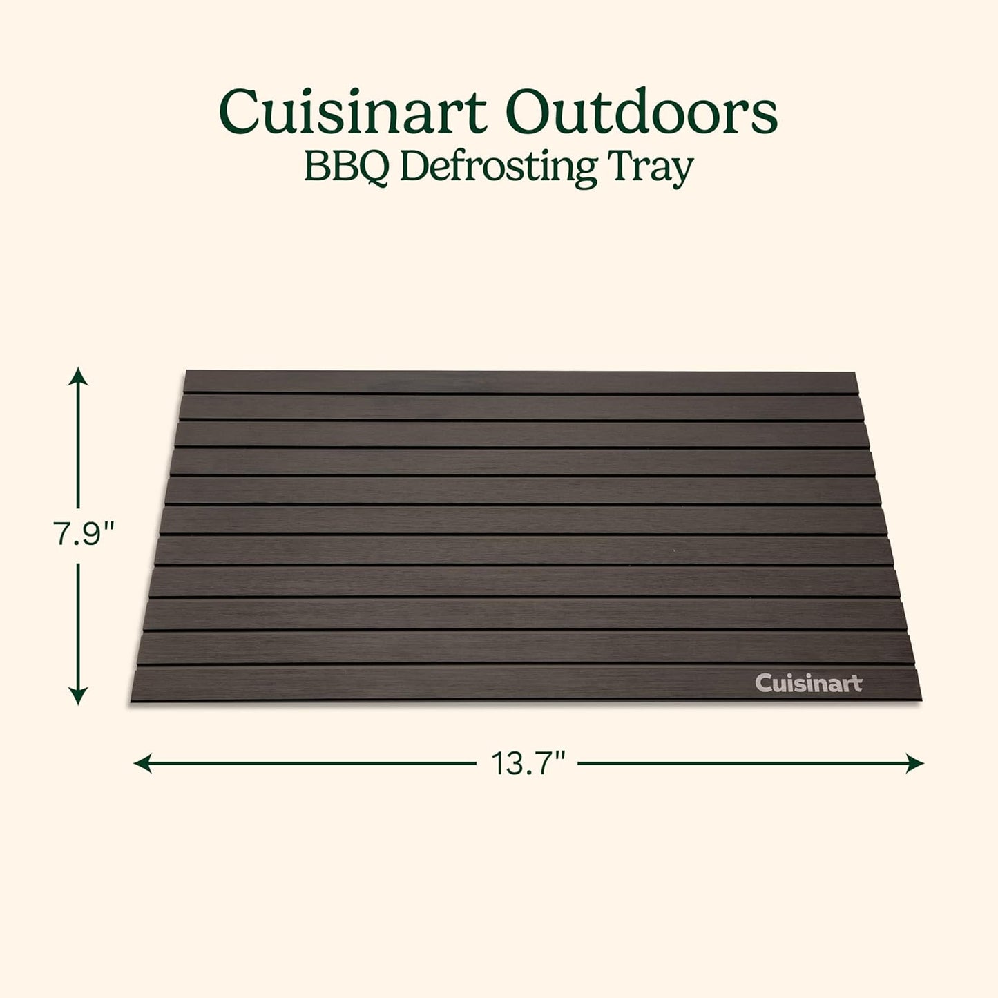 Cuisinart BBQ Defrosting Tray, Conductive Aluminum Rapid Thaw Plate for Frozen Meat, Quick Defrosting Tool that Preserves Natural Flavors, Non Stick Easy to Clean Kitchen Gadget & Grilling Accessories
