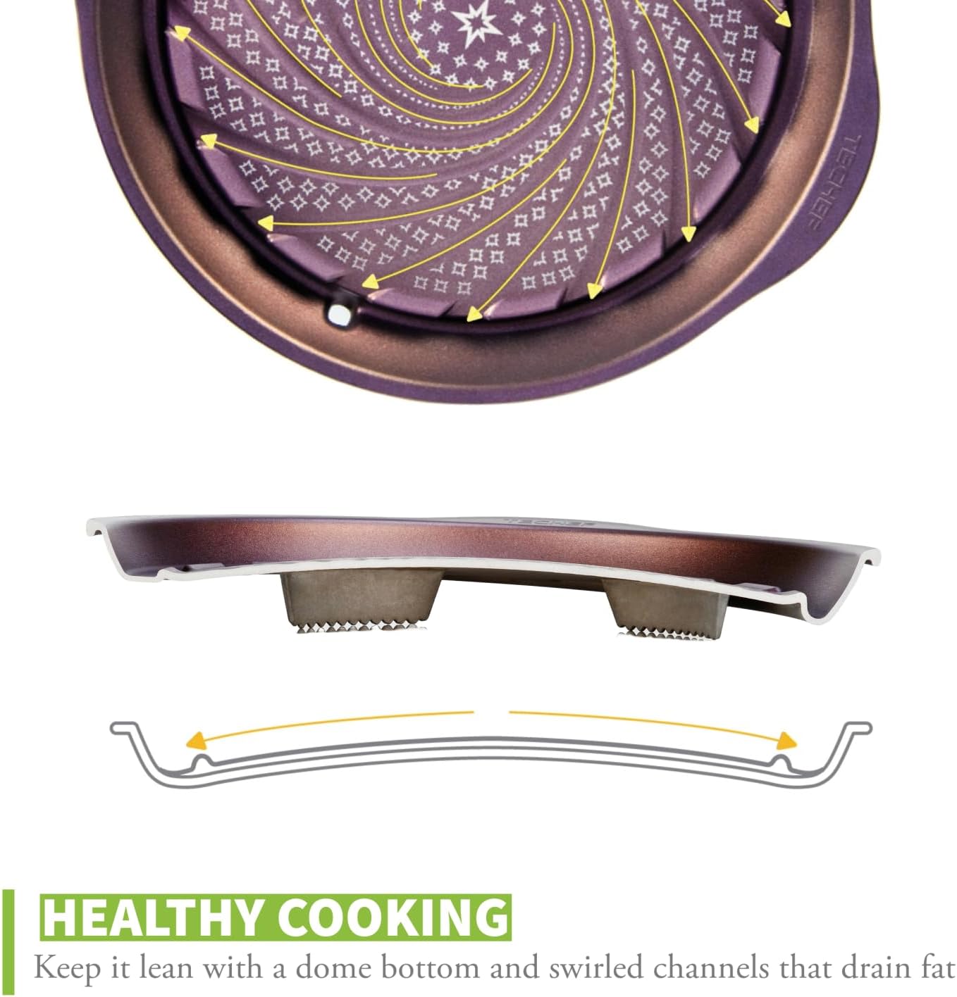 TECHEF - Korean BBQ Nonstick Grill Pan, KBBQ Grill Pan, PFOA-Free, Dishwasher Oven Safe, Made in Korea