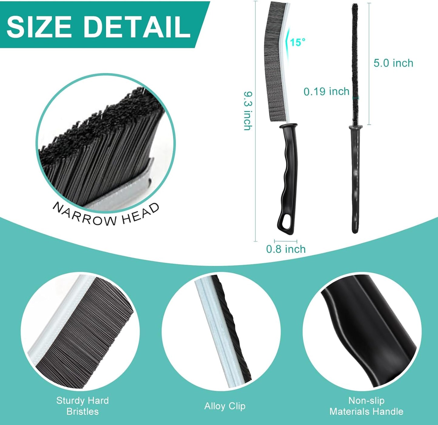 Cleaning Brush - 5 Pcs Hard Bristle Crevice Cleaning Brush, Multifunctional Gap Scrub Brush, Home Essentials, Bathroom Cleaner Tools for Household Use, Kitchen, Bathroom, Window, Faucets, Toilet