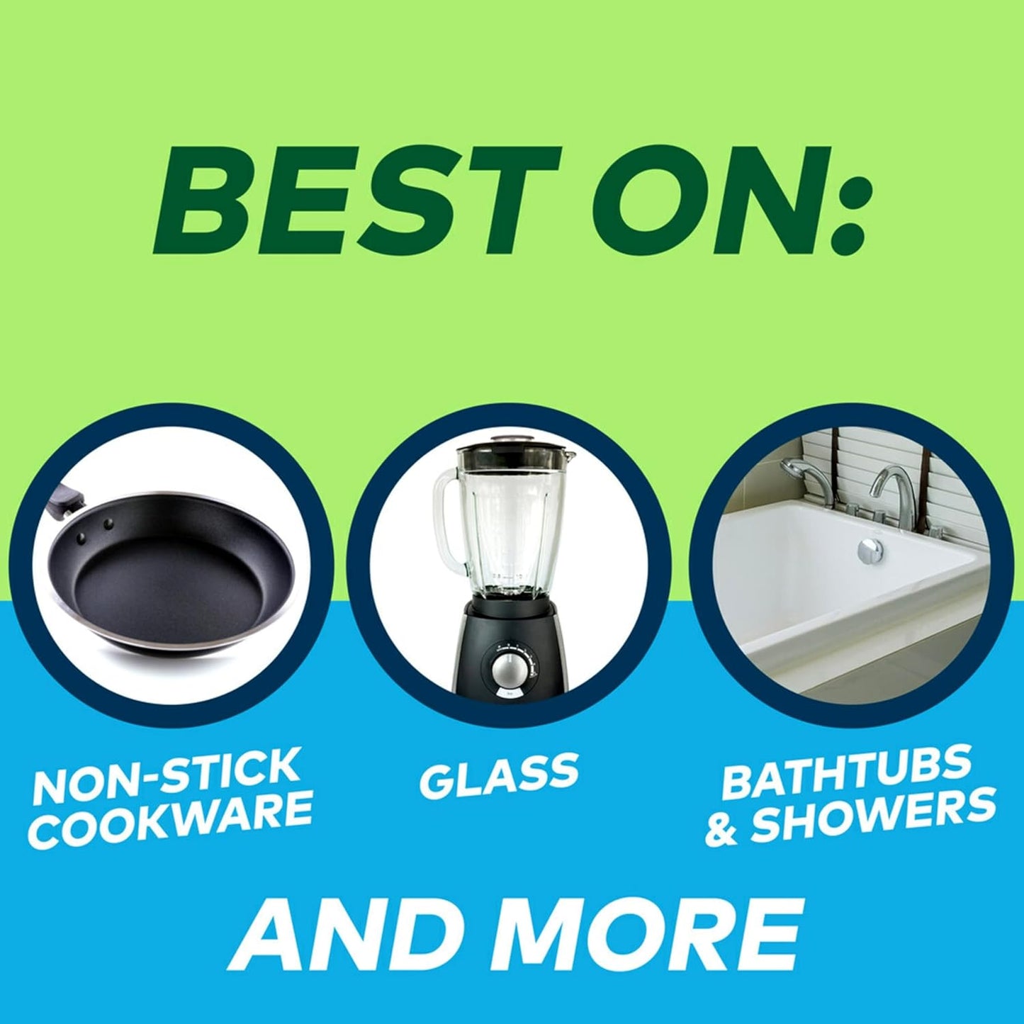 Scotch-Brite Non-Scratch Dishwand Kit, 1 Dish Wand & 7 Sponge Refills, Keep Hands Out of the Mess, Removes Stuck-on Food, Best for Nonstick Pots and Pans, Glass, & Tubs, Fits all Scotch Brite Refills