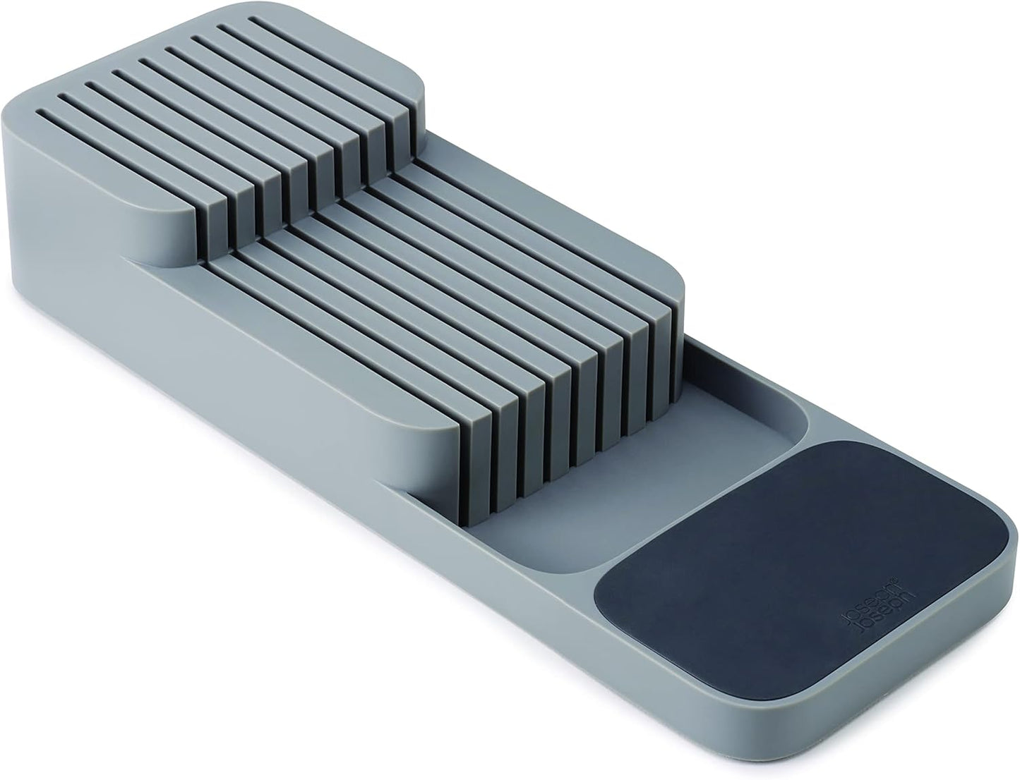 Joseph Joseph DrawerStore Knife Organizer, holds up to 9 knives, Kitchen Organization & Drawer Storage – Compact, Grey