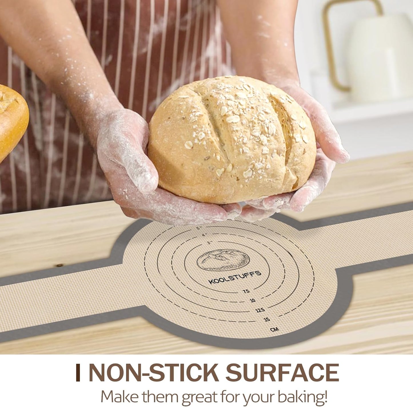 Koolstuffs Silicone Bread Sling for Dutch Oven, 2 PCS Non-Stick & Easy Clean Reusable Sourdough Mat, Sourdough Bread Baking Supplies, Tools ＆ Accessories