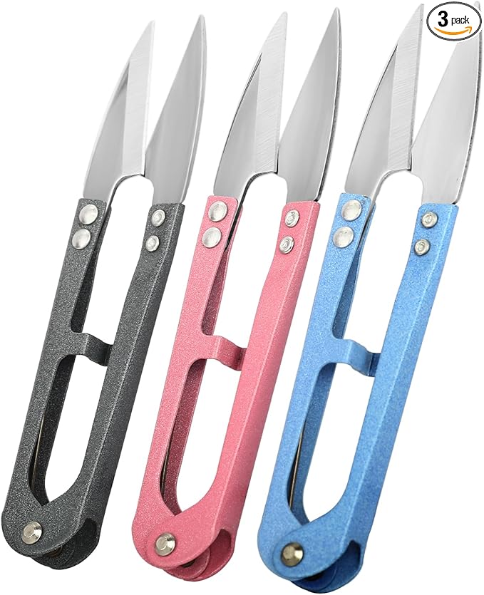 CZZXI 3PCS Thread Snips, High-Carbon Steel Thread Cutter, 4.25inch Yarn Scissors for Sewing, Quilting, Knitting, DIY, Jewelry Making, Bonsai Bud and Leaves Pruning.