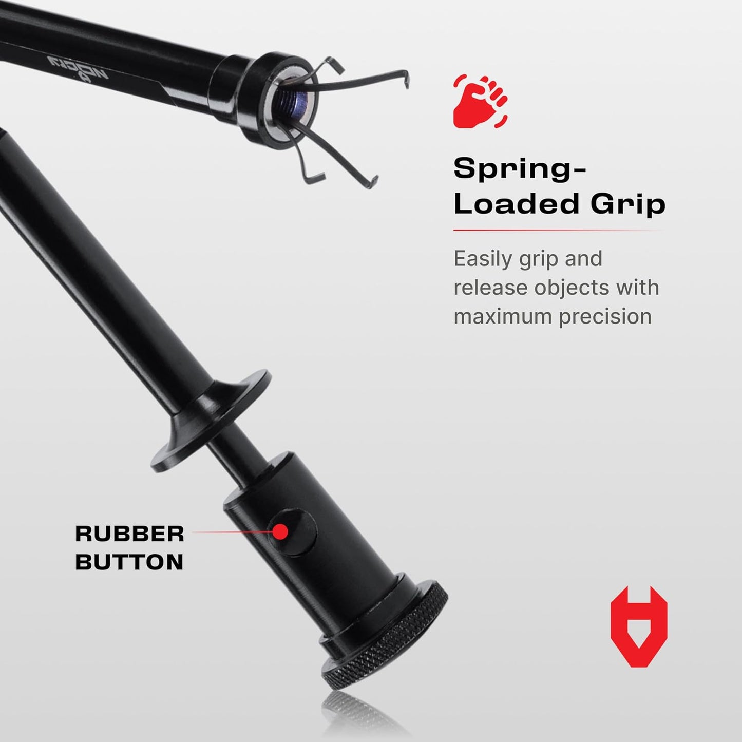 NoCry Magnetic Flexible Claw Grabber Pickup Tool with Bright LED Light - 27.7in Long Magnetic Pickup Tool, Retractable Claw Grabbing Tool, Magnetic Grabber Tool with 5lb Pull Strength Pick Up Tool