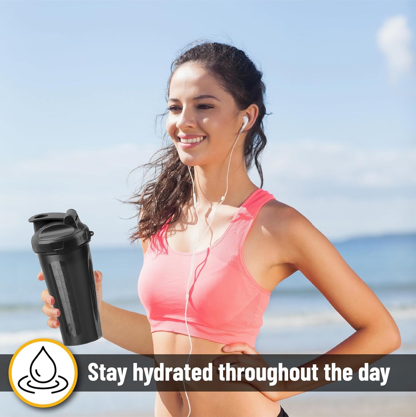 Mr. Pen- Shaker Bottles for Protein Mixes, 28 oz, Shaker Bottle with Wire Whisk Ball, Protein Shaker Bottle, Shaker Cup, Protein Shaker, Protein Shake Bottle, Bottle Shaker, Shake Bottle