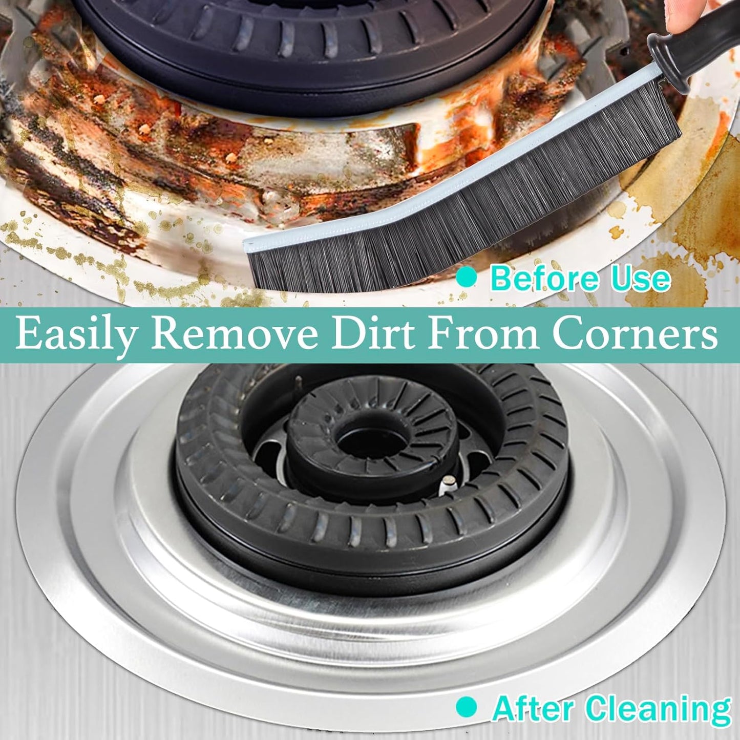 Cleaning Brush - 5 Pcs Hard Bristle Crevice Cleaning Brush, Multifunctional Gap Scrub Brush, Home Essentials, Bathroom Cleaner Tools for Household Use, Kitchen, Bathroom, Window, Faucets, Toilet