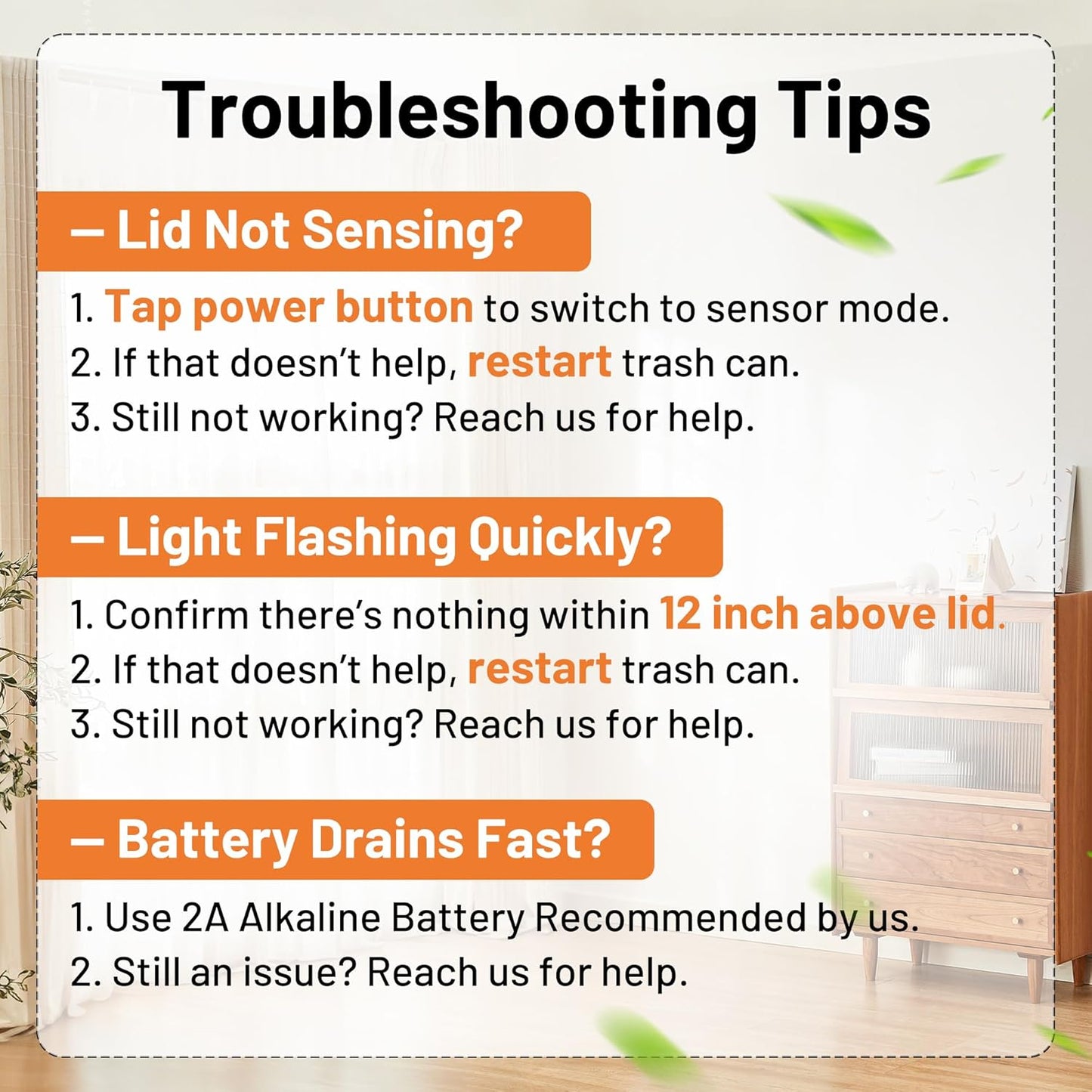 2 Pack 2.7 Gal Bathroom Trash Can with Lid, Automatic Trash Can Small Smart Garbage Can Touchless, Slim Motion Sensor Waterproof Plastic Trash Bins for Bedroom Office Kitchen Toilet