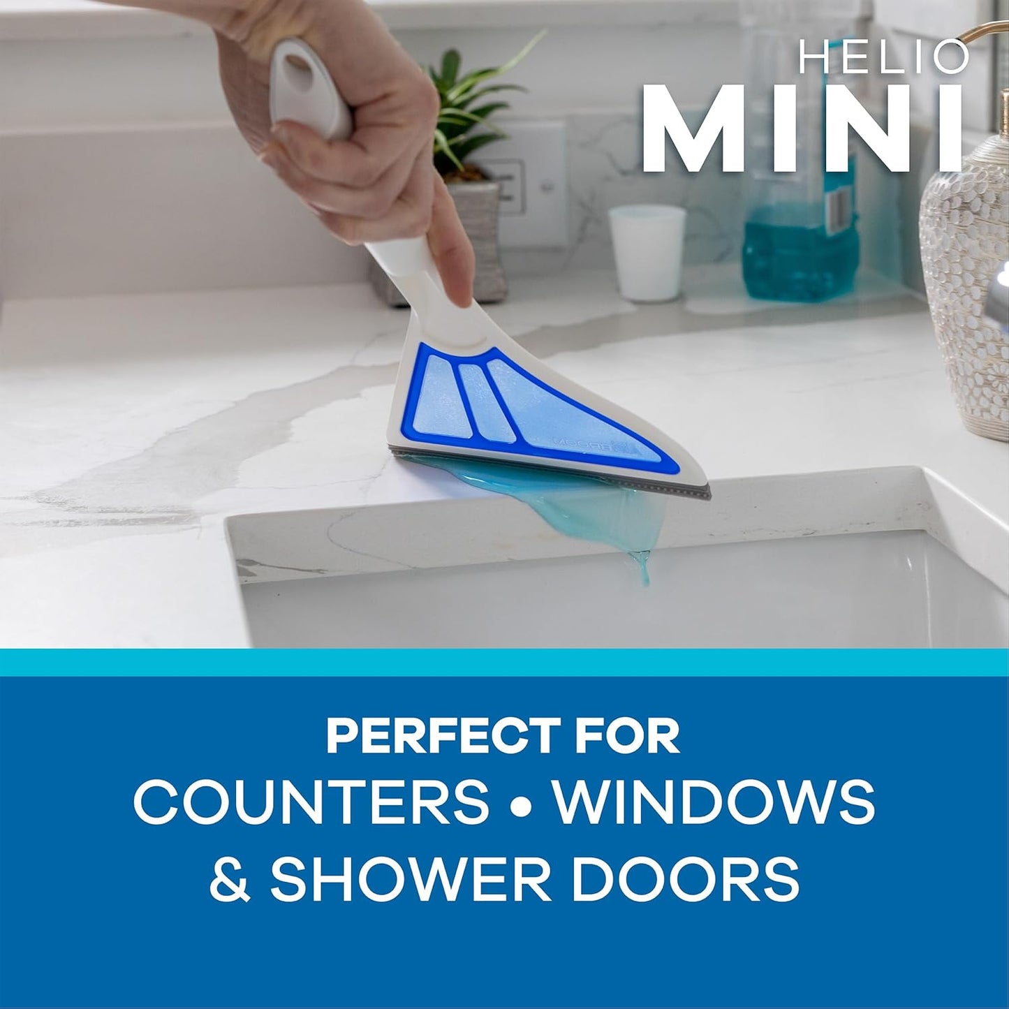 Helio AirBroom 3 Piece Kit All Surface Sweeper and Squeegee for Wet and Dry Cleaning Dust, Dirt, Liquids, Pet Hair, Tile, Hardwood Floors, Carpet, Furniture, Windows, Shower Doors As Seen on TV