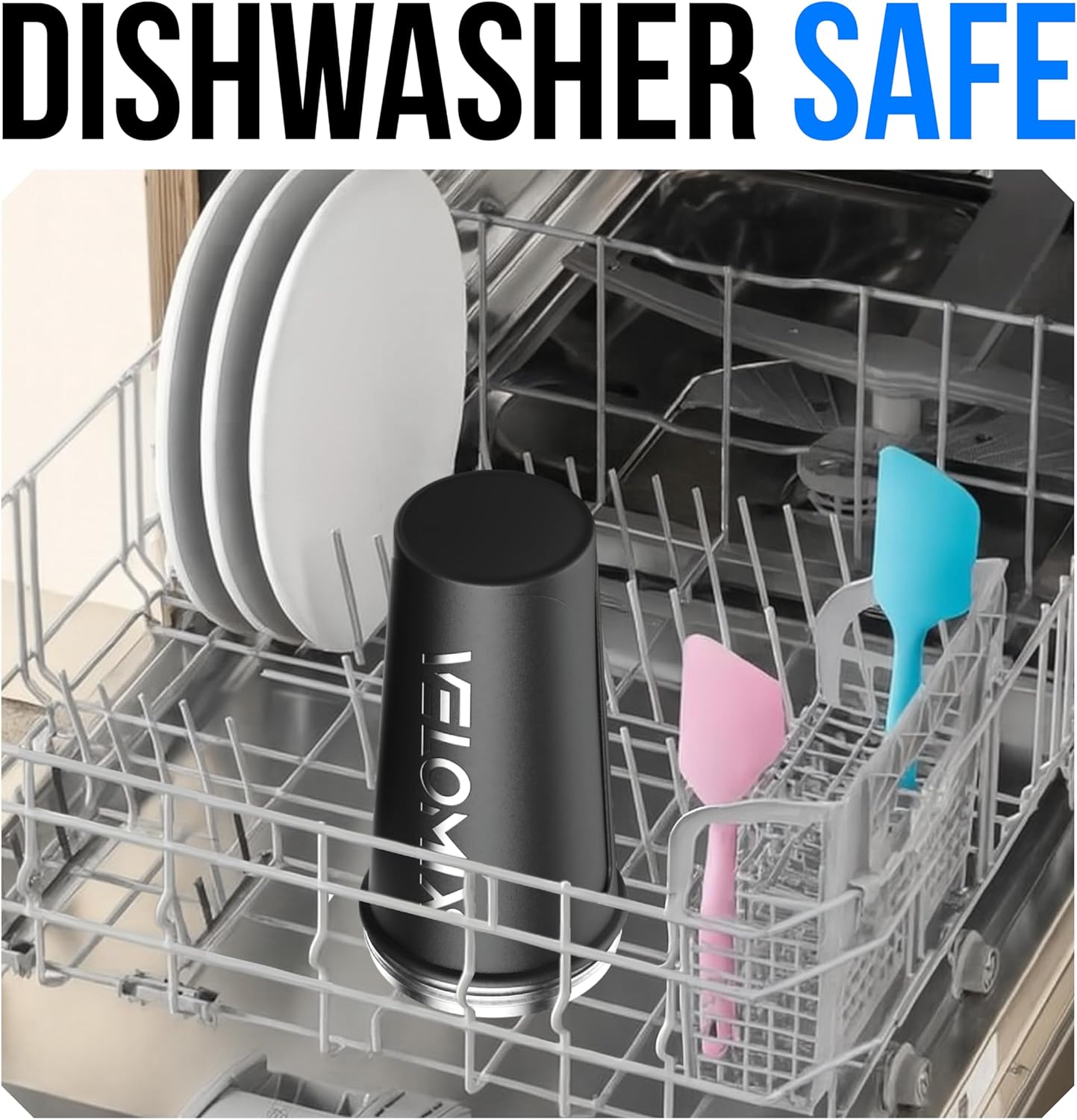 VELOMIX 24 oz Stainless Steel Shaker Bottle with Wire Whisk - Leakproof, No Clumps, Odor Resistant Metal Shaker Bottle, Insulated Shaker Cups for Protein Shakes, Pre Workout and Smoothie (Black)