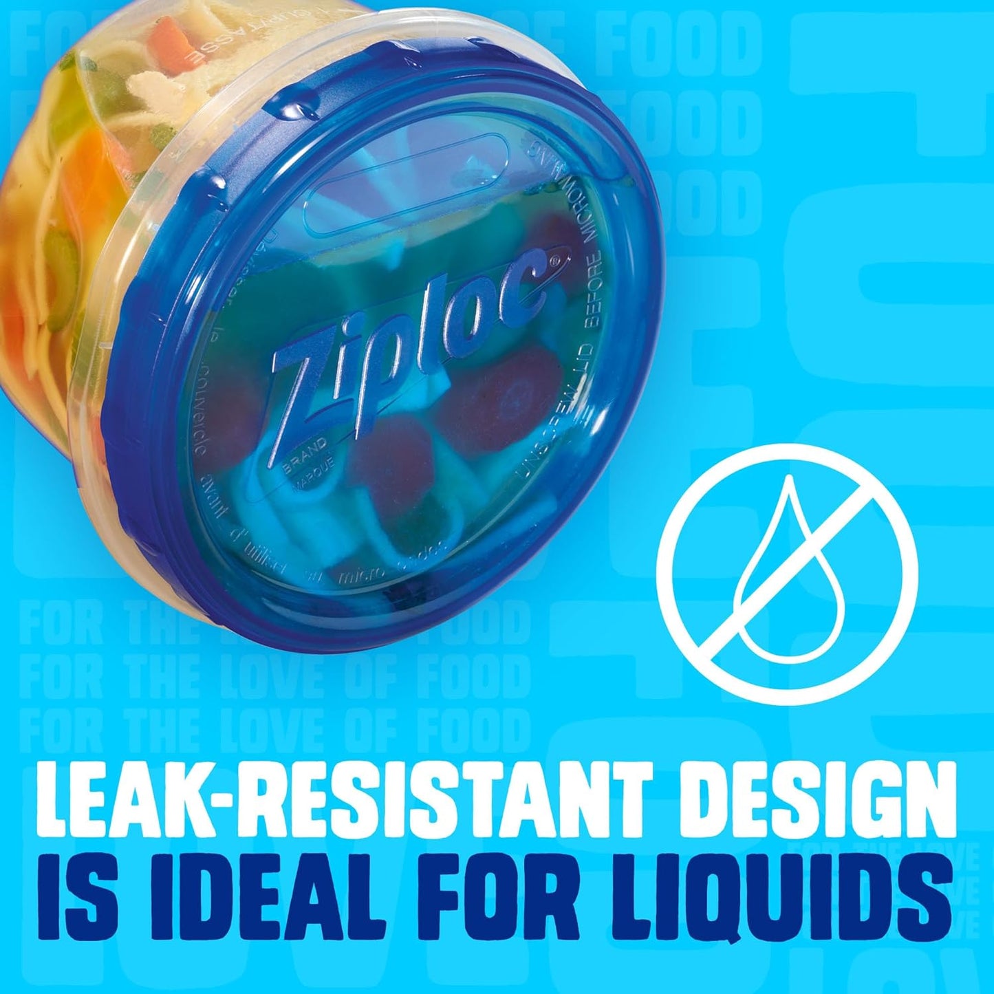 Ziploc Brand Twist n Loc Food Storage Containers, Leak Resistant Design, Small Round, 9 count