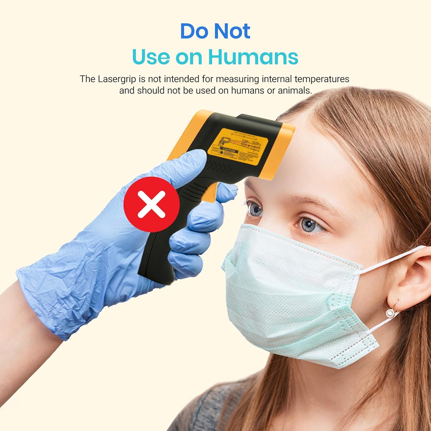 Etekcity Infrared Thermometer Laser Temperature Gun 774, Meat Food Candy Oven Thermometer for Griddle Accessories, Heat Gun for Cooking Refrigerator Tools, Adjustable Emissivity & Max Measure, Yellow