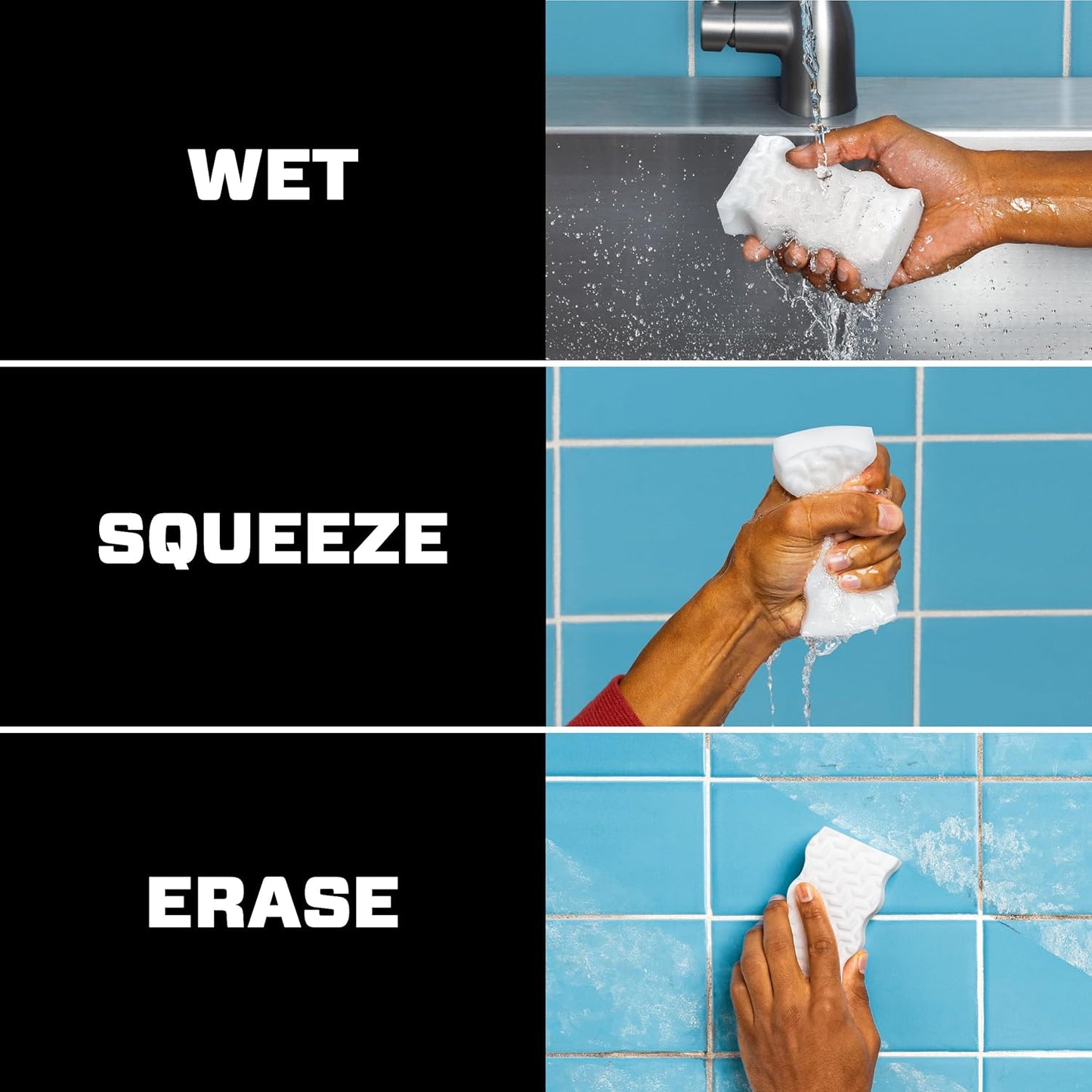 Mr. Clean Magic Eraser Sponge, All Purpose Cleaner, Cleaning Scrubber, Kitchen, Bathroom, Shower, Oven, Cleaning Supplies, Variety Pack with 1 Ultra Thick, 2 Ultra Foamy, & 3 Extra Durable, 6ct