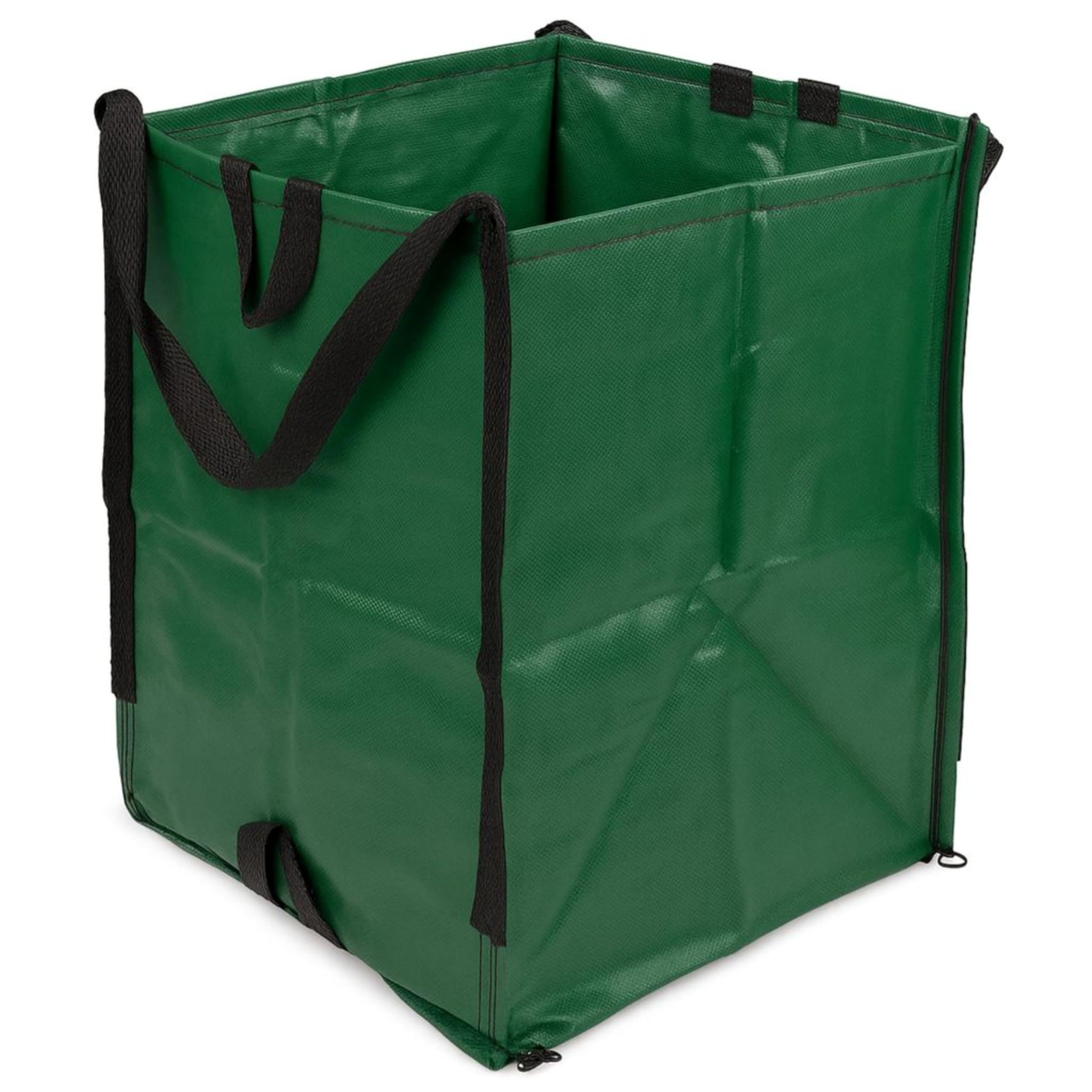 DURASACK Heavy Duty Home and Yard Bags 48-Gallon Reusable Self-Standing Lawn and Leaf Bags Garbage Can with Reinforced Handles, Green