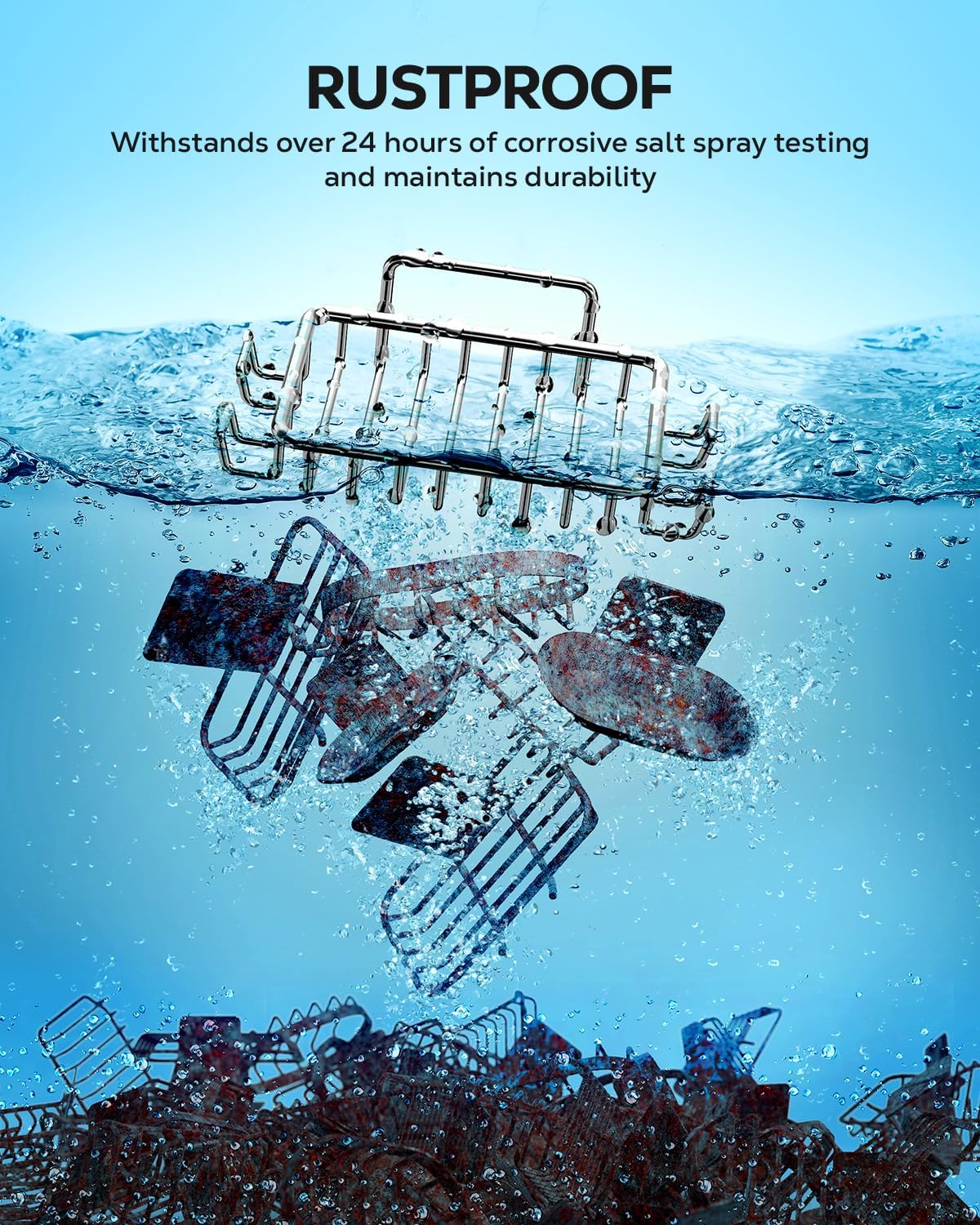 Nieifi Bar Soap Holder for Shower Wall with 4 Hooks, Stainless Steel Adhesive Soap Dish for Bathroom, Silver